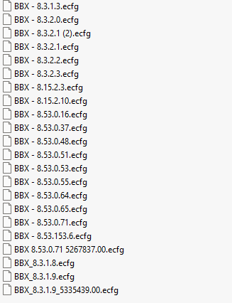 BBX ecfg files